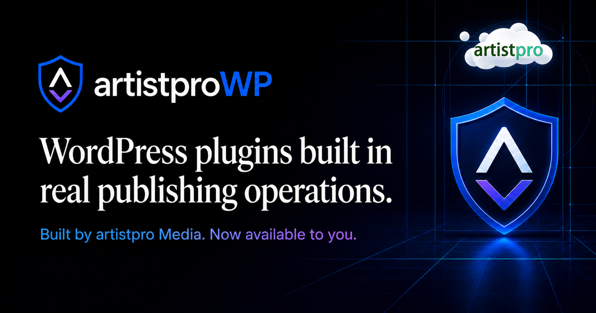 artistproWP — WordPress plugins built in real publishing operations by artistpro Media